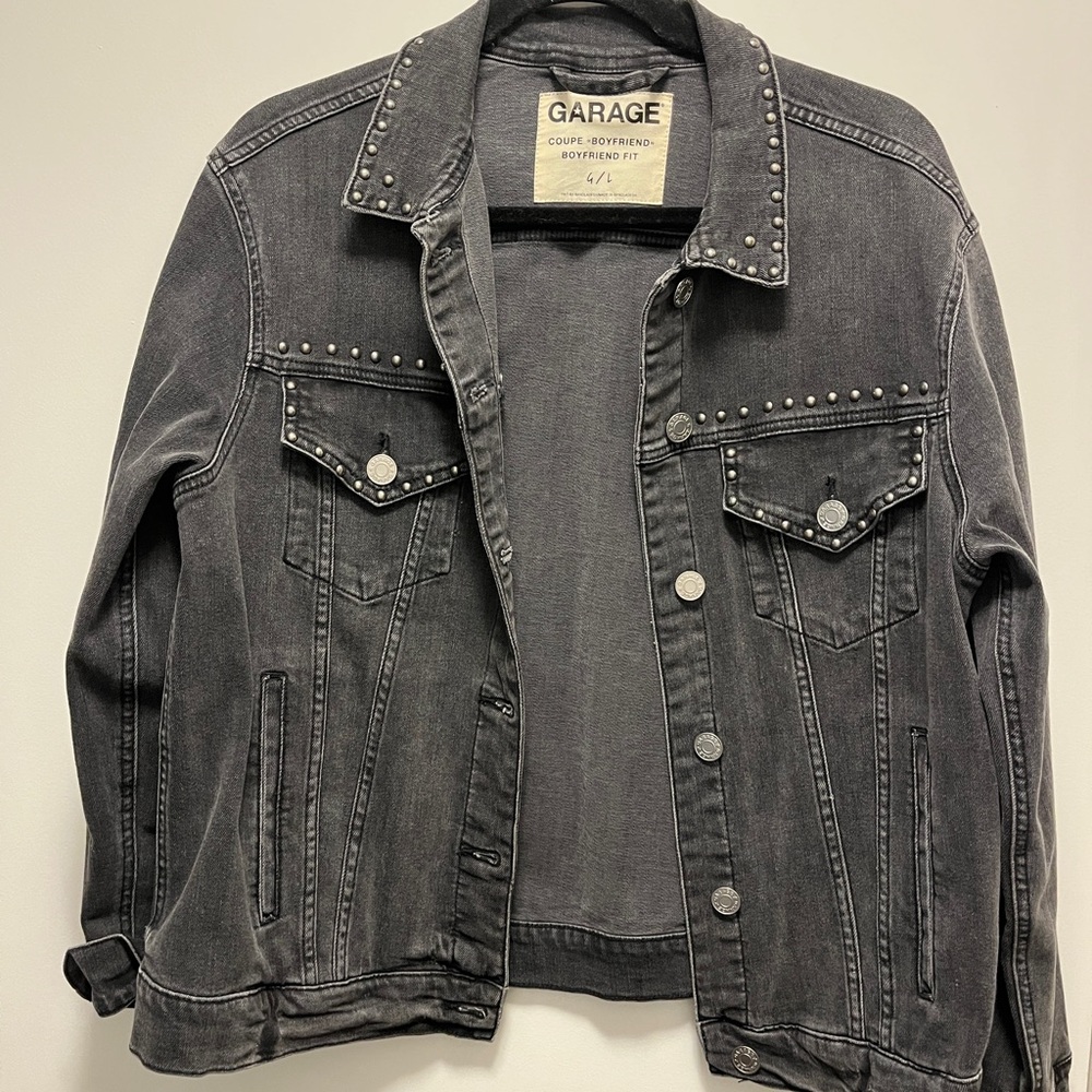 Garage Boyfriend Fit Gray Denim Jacket